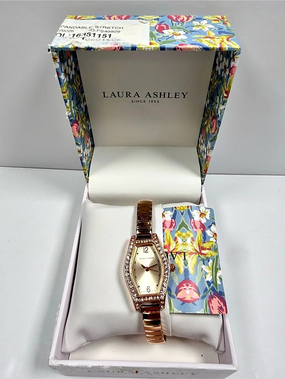 Laura Ashley Ladies Rose Gold Expandable Bracelet Watch